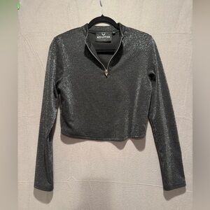 Killstar Shimmering Black Crop Top